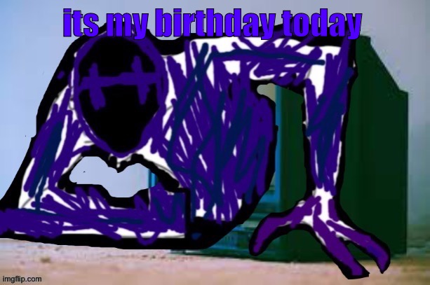 yippeee | its my birthday today | image tagged in glitch tv | made w/ Imgflip meme maker