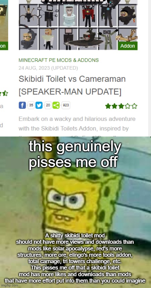 Skibidi toilet VS Cameraman Addon in Minecraft PE 