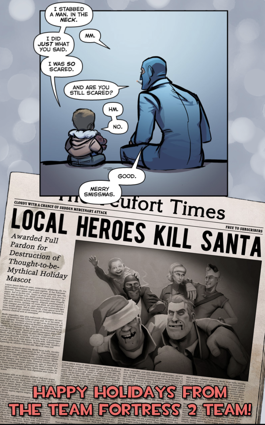 High Quality Local heroes kill santa Blank Meme Template