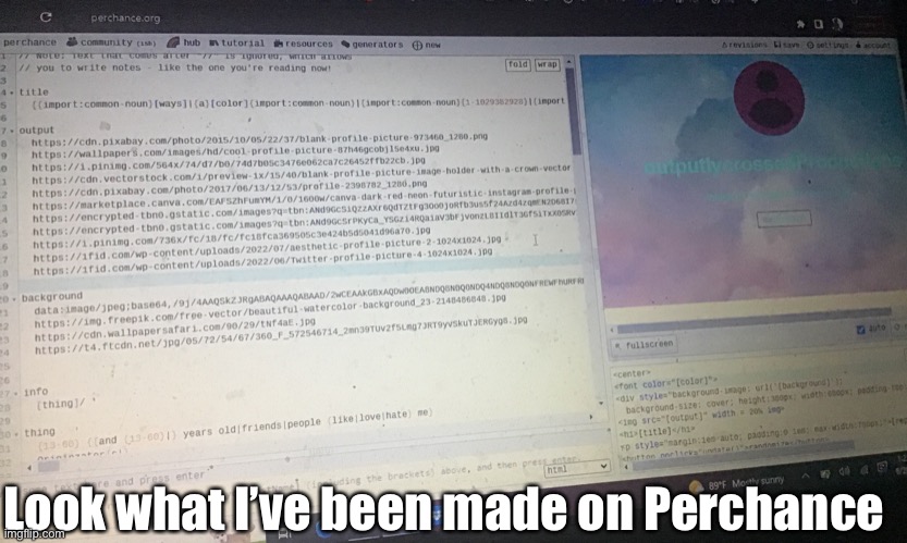 It’s very cool. | Look what I’ve been made on Perchance | made w/ Imgflip meme maker
