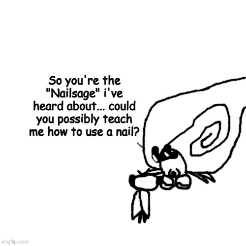 naahhhhh look who pulled up to meerbeach | So you're the "Nailsage" i've heard about... could you possibly teach me how to use a nail? | made w/ Imgflip meme maker