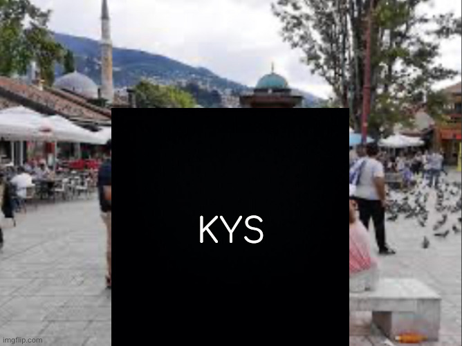 AI sqrt in Sarajevo | KYS | image tagged in ai sqrt in sarajevo | made w/ Imgflip meme maker