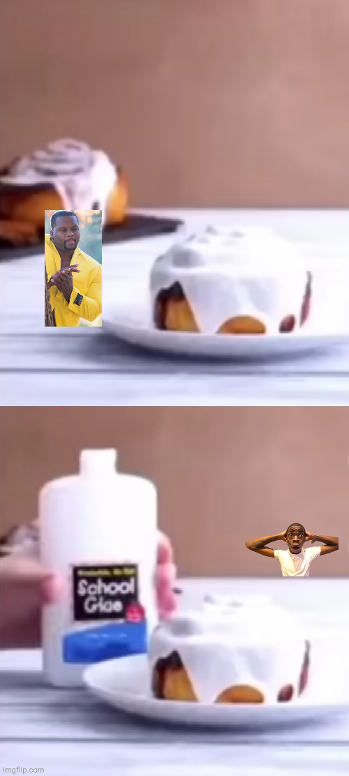 OH MY DAYS (they actually don't use cream in the commercials) | image tagged in delicious,food,glue,what the fu-,shocked black guy,black guy hiding behind tree | made w/ Imgflip meme maker
