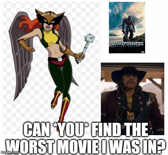 If you get it, pat yourself on the back | CAN *YOU* FIND THE WORST MOVIE I WAS IN? | image tagged in dora the explorer,spongebob,dc,transformers | made w/ Imgflip meme maker