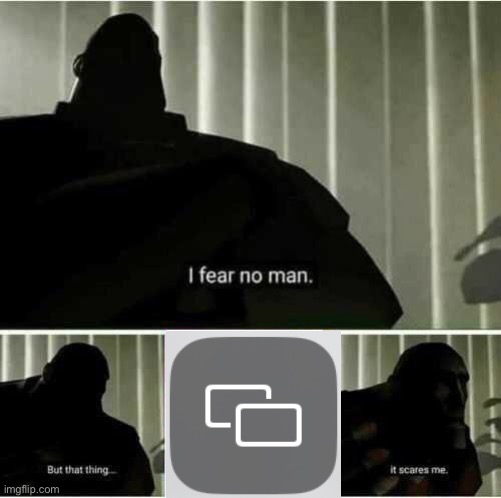 It’s like the cast to the tv option but more evil | image tagged in i fear no man,memes,true story,relatable,screen mirroring,help | made w/ Imgflip meme maker