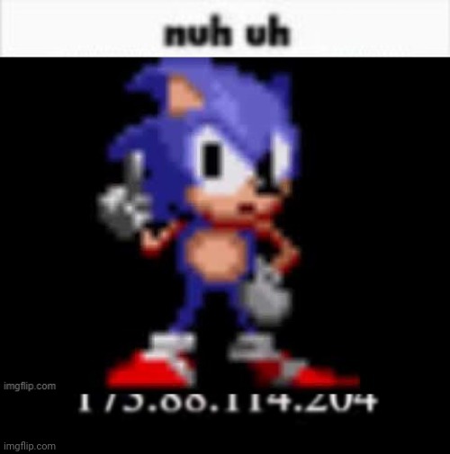 image tagged in cd sonic nuh uh,sonic ip doxx | made w/ Imgflip meme maker