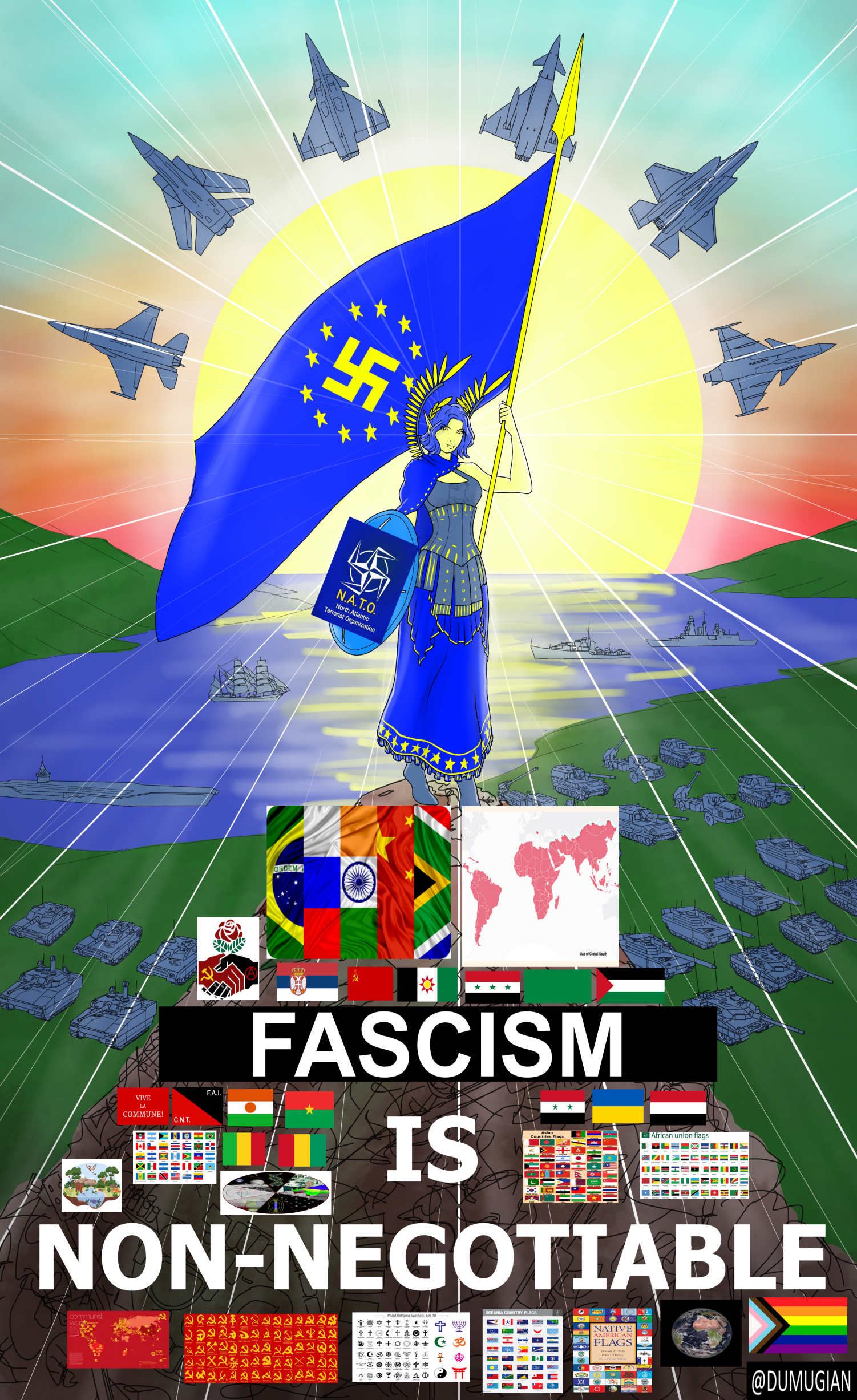 Fascism is Non-Negotiable Blank Meme Template