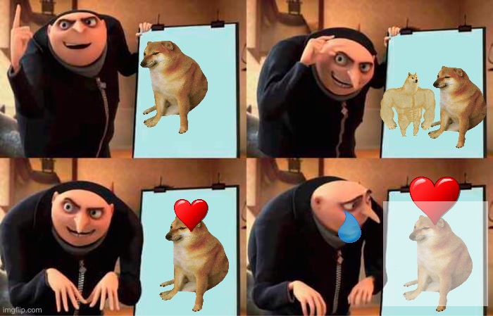 Rip cheems | image tagged in memes,gru's plan | made w/ Imgflip meme maker