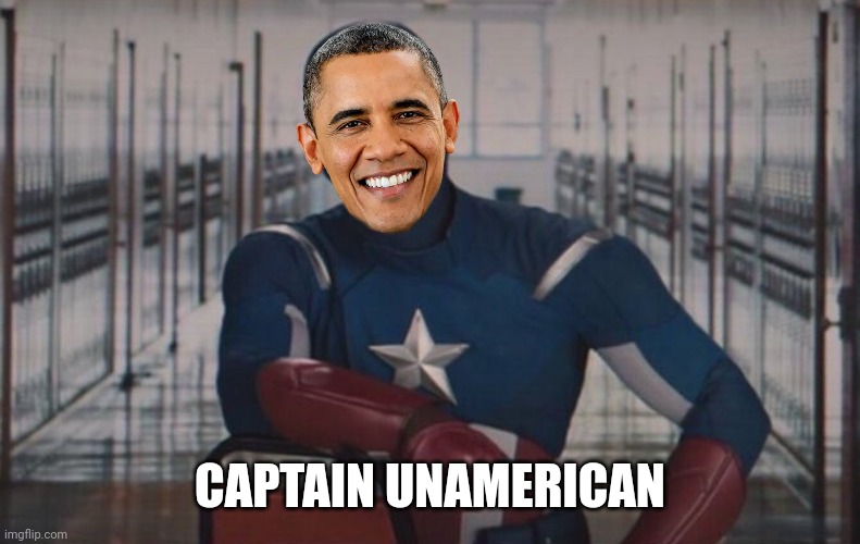Captain America detention | CAPTAIN UNAMERICAN | image tagged in captain america detention | made w/ Imgflip meme maker