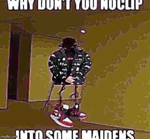 noclip into some maidens | image tagged in noclip into some maidens | made w/ Imgflip meme maker