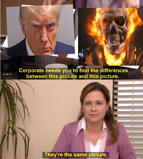 DJt Spirit of Vengeance | image tagged in memes,they're the same picture | made w/ Imgflip meme maker