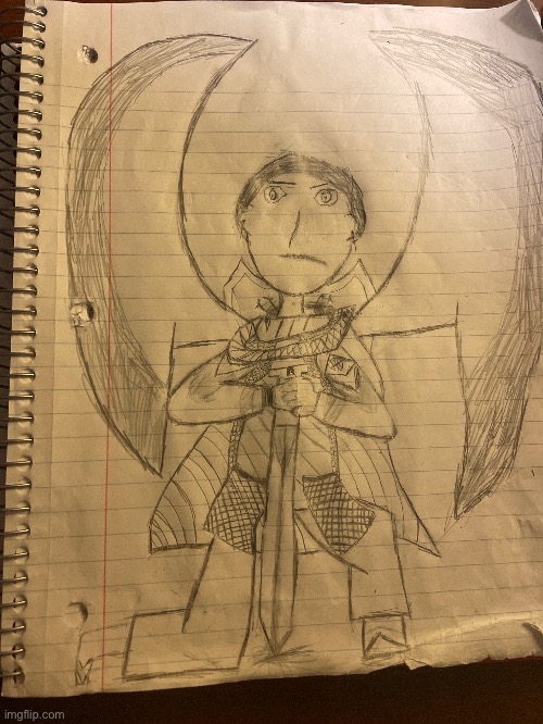Redrew my dnd guy, it took about 4 hours and all of my pencil lead to get it as detailed as it is and it’s still not done | made w/ Imgflip meme maker