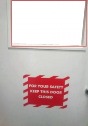 for your safety keep this door closed Blank Meme Template