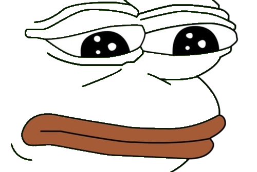 High Quality Sad Pepe  Frog Face png Blank Meme Template