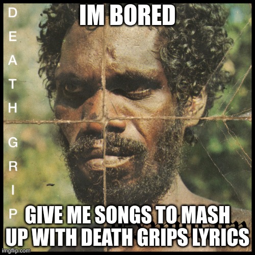 its gonna be so silly | IM BORED; GIVE ME SONGS TO MASH UP WITH DEATH GRIPS LYRICS | image tagged in exmilitary | made w/ Imgflip meme maker