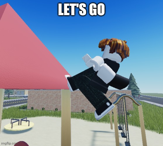 parkour bacon | LET'S GO | image tagged in parkour bacon | made w/ Imgflip meme maker