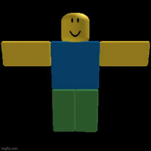 Roblox Noob T-posing | image tagged in roblox noob t-posing | made w/ Imgflip meme maker