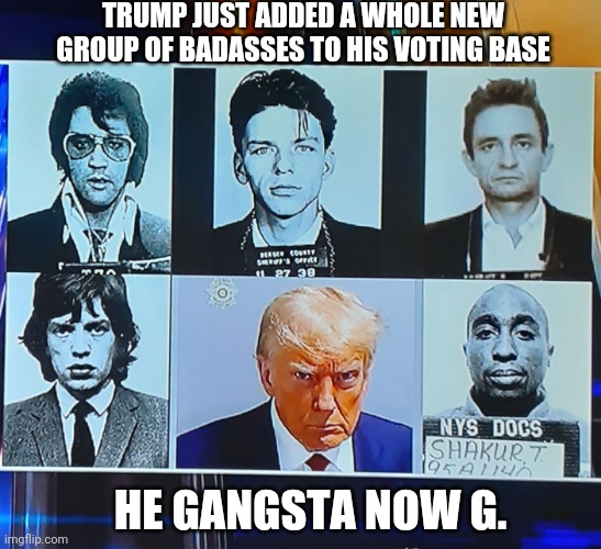 Trump Building Up His Street Cred | TRUMP JUST ADDED A WHOLE NEW GROUP OF BADASSES TO HIS VOTING BASE; HE GANGSTA NOW G. | image tagged in president trump,rules,vote,republican | made w/ Imgflip meme maker
