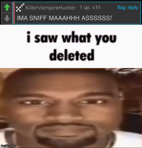 image tagged in i saw what you deleted | made w/ Imgflip meme maker