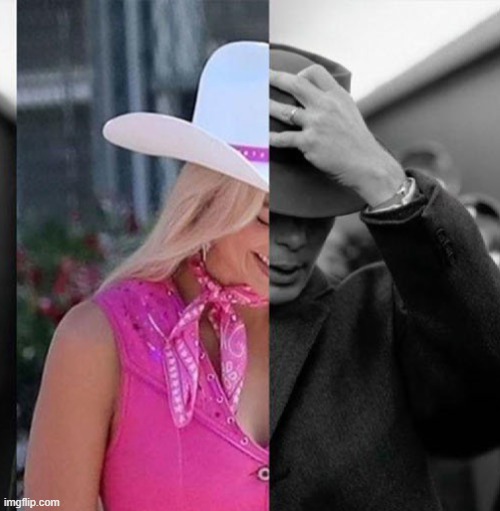 Barbie Oppenheimer | image tagged in barbie oppenheimer | made w/ Imgflip meme maker