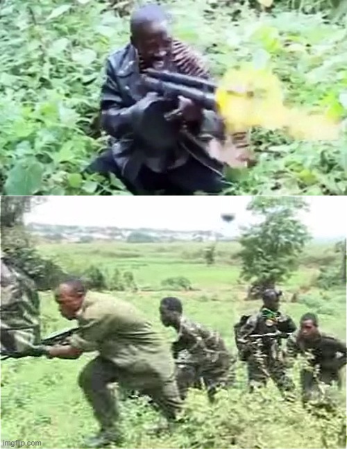 Me and my bros playing with nerf and toy guns be like (COMMANDO COMMANDO) | made w/ Imgflip meme maker