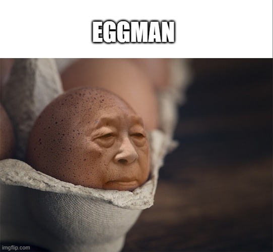 Please I've been laughing at this for 6 hours now | EGGMAN | image tagged in white bar,egg with face stock photo | made w/ Imgflip meme maker