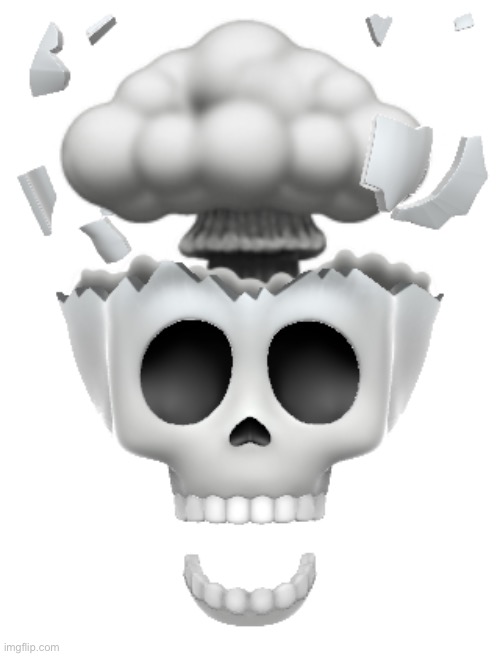 shocked brain explode skull emoji (iphone) - Imgflip