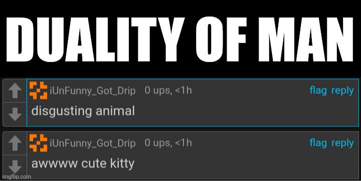 DUALITY OF MAN | made w/ Imgflip meme maker
