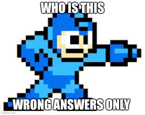 Megaman | WHO IS THIS; WRONG ANSWERS ONLY | image tagged in megaman | made w/ Imgflip meme maker