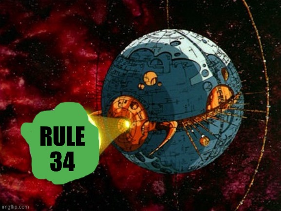 Unicron devours rule 34 | RULE 34 | image tagged in unicron,rule 34 | made w/ Imgflip meme maker