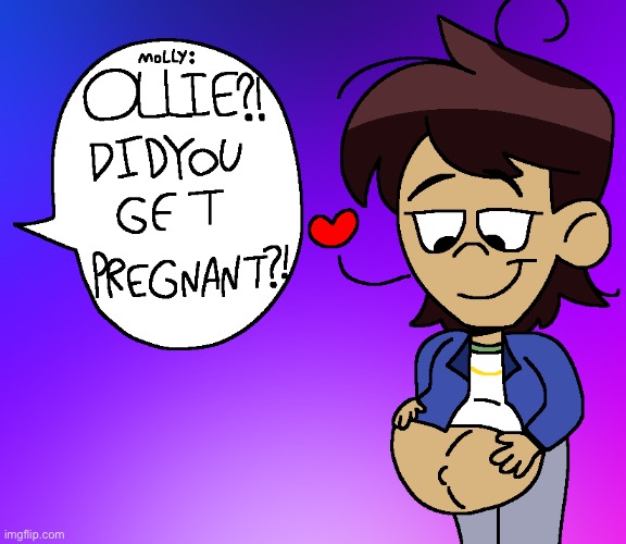 WTF Pregnant Ollie | image tagged in ollie chen,the ghost and molly mcgee | made w/ Imgflip meme maker