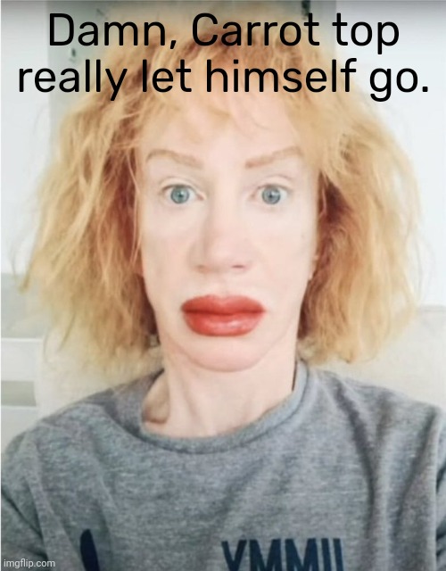 Lookin like shit. | Damn, Carrot top really let himself go. | image tagged in memes | made w/ Imgflip meme maker