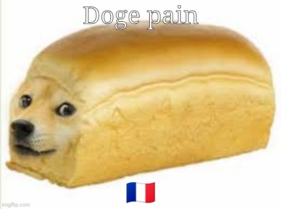 Honhonhon | Doge pain; 🇫🇷 | image tagged in doge bread | made w/ Imgflip meme maker