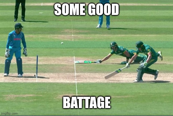 Cricket | SOME GOOD BATTAGE | image tagged in cricket | made w/ Imgflip meme maker
