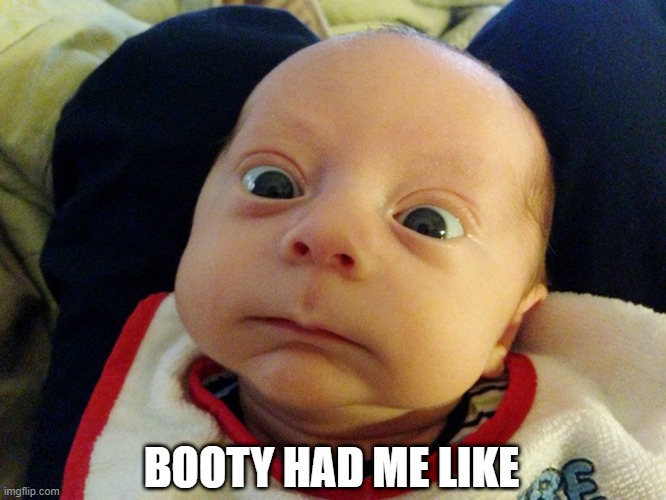 Booty Had Me Like | BOOTY HAD ME LIKE | image tagged in sex jokes | made w/ Imgflip meme maker