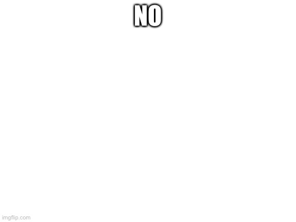 Blank White Template | NO | image tagged in blank white template | made w/ Imgflip meme maker
