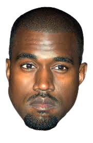 Kanye west head Blank Meme Template