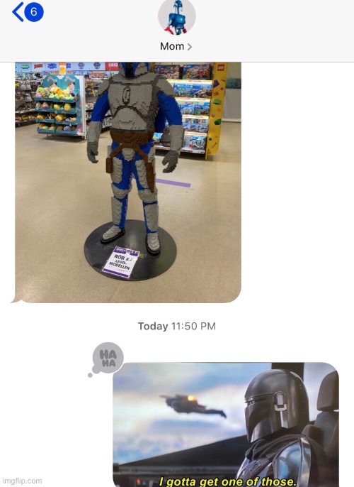 Best conversation ever! | image tagged in fun,star wars,messages iphone,original meme | made w/ Imgflip meme maker