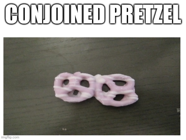 These are delicious | CONJOINED PRETZEL | image tagged in image,food,wth | made w/ Imgflip meme maker