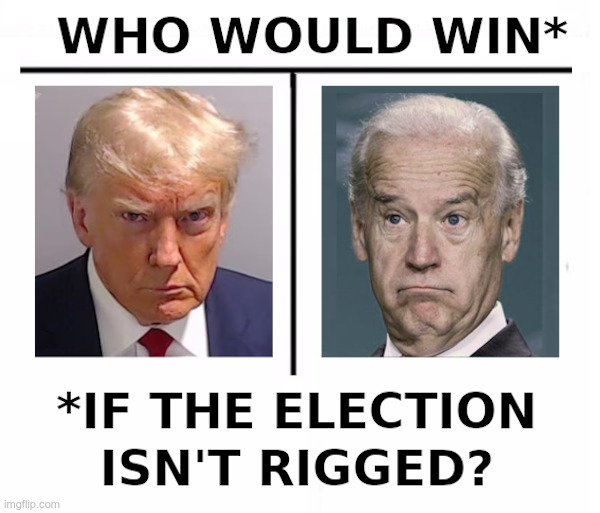 Who Would Win, If The Election Isn't Rigged? | image tagged in donald trump,indictments,joe biden,bribes | made w/ Imgflip meme maker