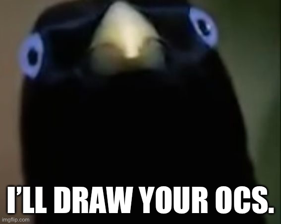 Or you can just describe it. | I’LL DRAW YOUR OCS. | image tagged in drawing | made w/ Imgflip meme maker