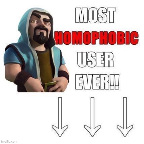 Most homophobic user ever | image tagged in most homophobic user ever | made w/ Imgflip meme maker