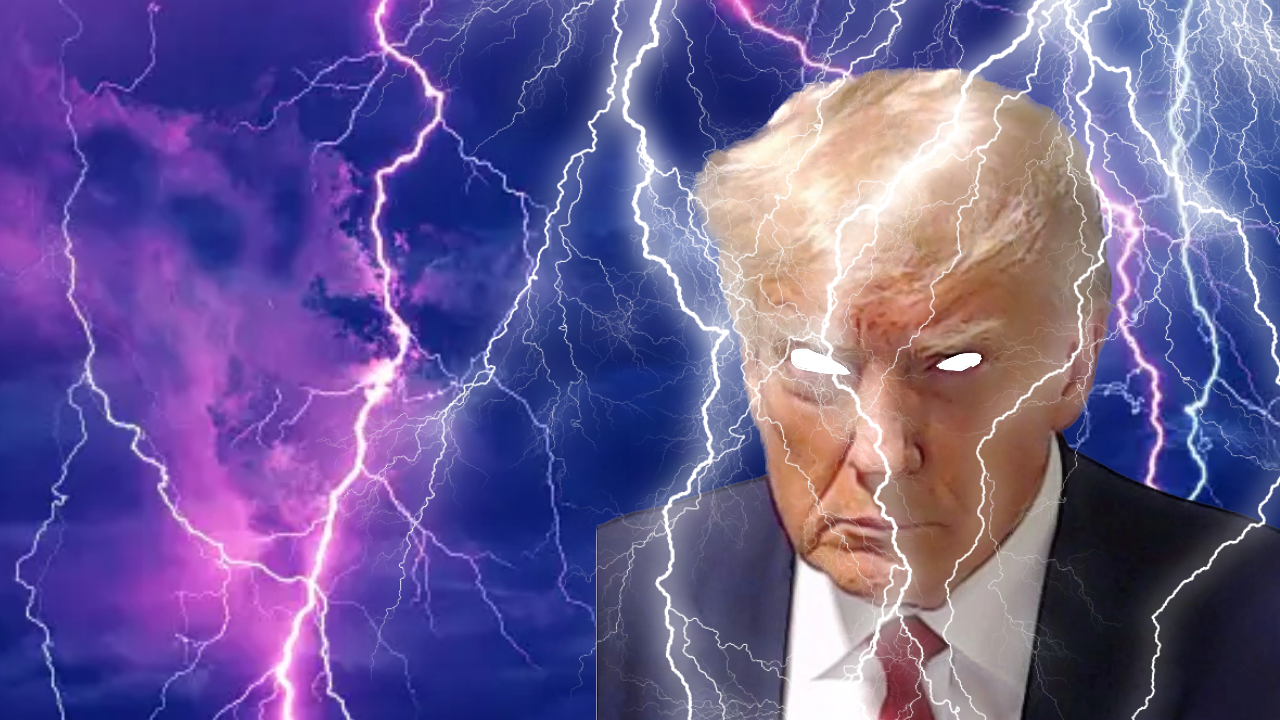 Donald Lightning Blank Meme Template