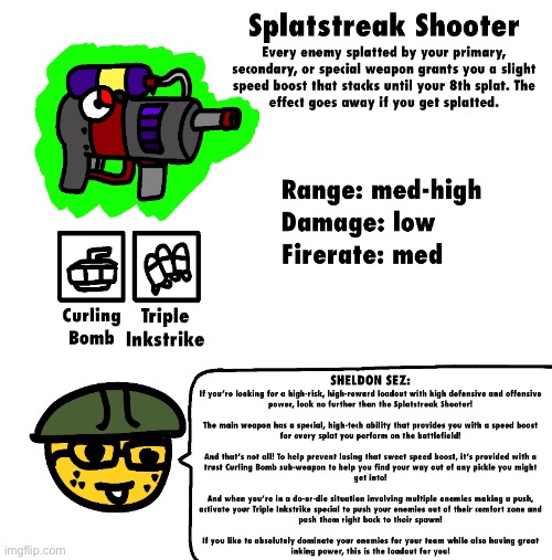 My splatoon weapon idea | made w/ Imgflip meme maker