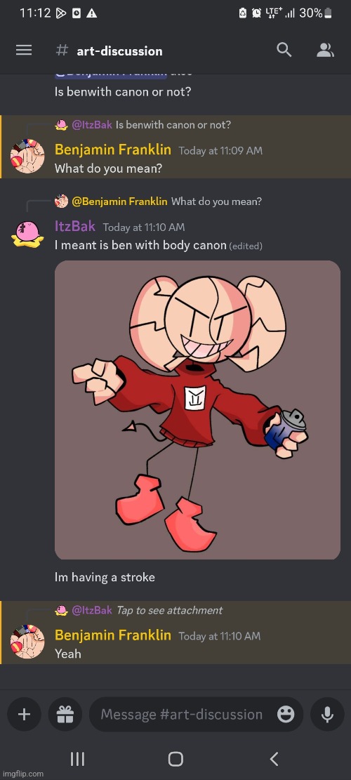 Ladies and gentlemen, Ben canonicly has a body, confirmed by the man himself | made w/ Imgflip meme maker