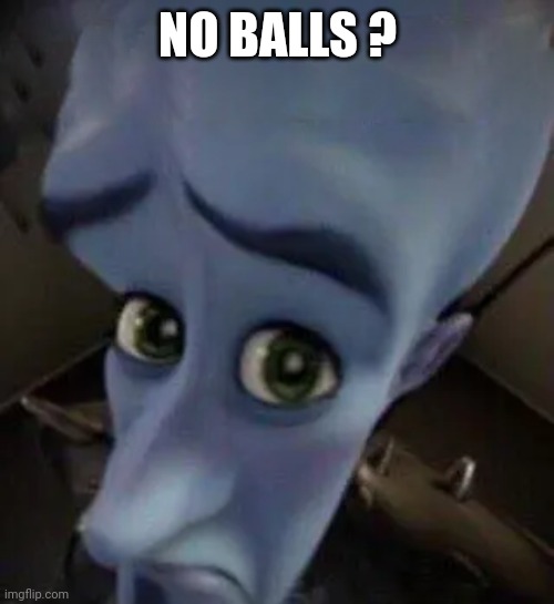 megamind no b | NO BALLS ? | image tagged in megamind no b | made w/ Imgflip meme maker