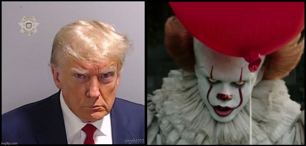 pennywise | image tagged in pennywise,maga morons,it,clown car republicans,donald trump the clown,donald trump mugshot | made w/ Imgflip meme maker