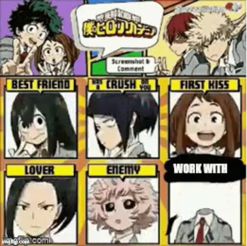 Mine! don't wanna be enemies with mina tho! | image tagged in mha | made w/ Imgflip meme maker