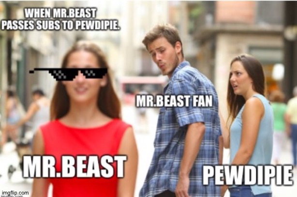 Mr.beast passing pewdipie subs. | image tagged in mr beast | made w/ Imgflip meme maker