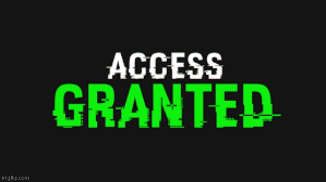 access granted | image tagged in access granted | made w/ Imgflip meme maker